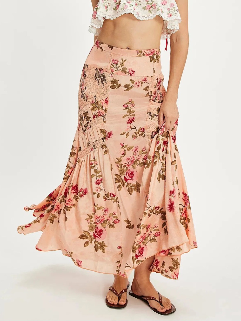 Free People Rowan Maxi Skirt in Falling Floral 2